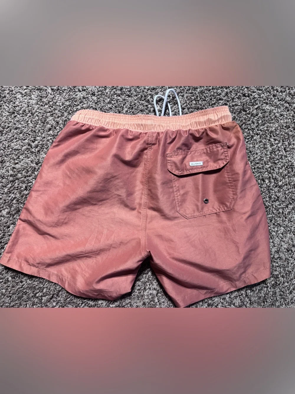 AllFenix Men’s Peach Swim Trunks with Drawstring